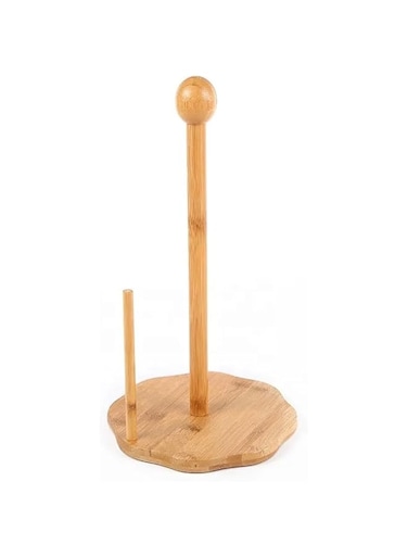 Wooden Kitchen Tissue Holder Bamboo Tissue Paper Roll Holder Stand for Senior Living (Nonagon, 15x15)