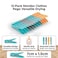 Mondex 12-Pack Mini Plastic Clothes Pegs, 7cm Small Laundry Clips with Steel Springs, Heavy-Duty PP Clothespins, Windproof, Assorted Colors - Drying, Crafts, Photos, Baby, Travel