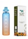 Motivational Water Bottle 1L Water Bottle For Kids School Water Bottles With Straw Leak Proof Water Bottle With Time Marker For Sport, School, Gym, Office (Gradient Blue)