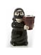 AKDC Glass Salt Pepper Shakers Set with Polyresin Arabian Figure Display Stand Figurine for Decorative Restaurant Dining Room Table Centerpieces Spice Dispensers Bottles.