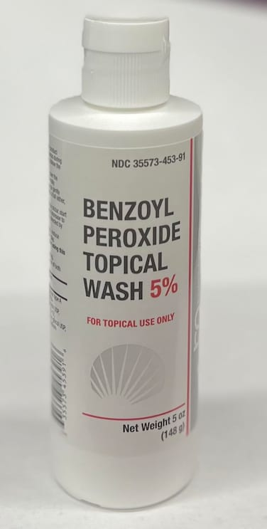 Benzoyl Peroxide Topical Face Wash 5% Acne Medication 5oz, 1 Count (Pack of 1)
