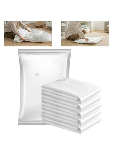 OYDAS Vacuum Storage Bags, 4pcs Reusable Compression Bags,Premium Vacuum Storage Bags for Bedding,Clothes,Curtains,Pillows(4pcs-XL-100x80cm)