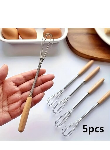 Stainless Steel Egg Whisk &acirc;&euro;&ldquo; 7.9 Inch (20cm) Mini Wire Whisk Set for Mixing &amp; Beating