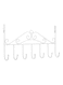 Bag Towel Coat Clothes Hat Over Door Hanger 7-Hook Bathroom Hanging Rack Holder White 20*10*20cm