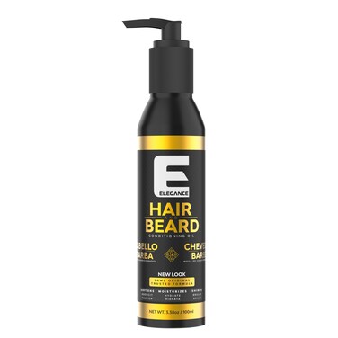Elegance E-Series Hair &amp; Beard Conditioning Oil - 100ml - Moisturizing, Lightweight, Tangle-Free with Refreshing Scent