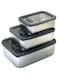 Tazweeq Stainless Steel Food Storage Containers With Lids, 3 Pcs Stainless Steel Bowl, Meal Prep Lunch Box, Containers For Meal Prep, Leftovers, Freezer