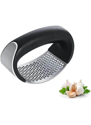 Mark-Store MARK Garlic crasher, Garlic Peeler, Garlic Press Stainless Steel, Garlic Press Rocker Garlic Peeler, Garlic Chopper Press Rocker Easy Operate and Clean Kitchen Tools