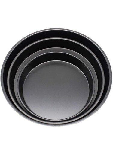 BLACKSTONE Round Cake Pan/Pizza Pan Bakeware, Pizza, cake making pan, non stick bakeware (SET OF 3) صينية صحن فرن