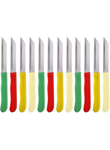 PRECISIONWARE 12-Piece Multi-Color Kitchen Knife Set &ndash; Ultra Sharp Stainless Steel Blades, Ergonomic Handles, Nonstick Surface for Easy Cutting