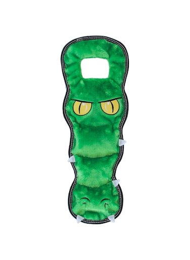 Outward Hound Invincibles Tough Seamz Durable Squeaky Tough Tug-O-War Plush Dog Toy, X-Large, Crocodile