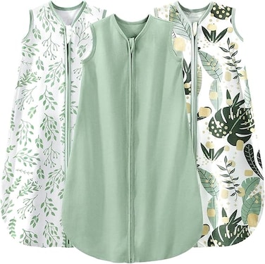 Baby Sleep Sack Wearable Blanket for Babies 100% Cotton 3 Pack