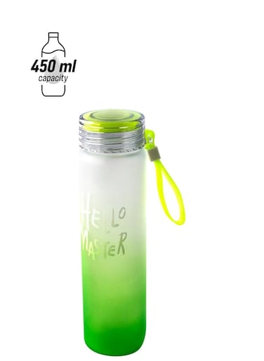 Master Borosilicate Glass Water Bottle Green 450ml