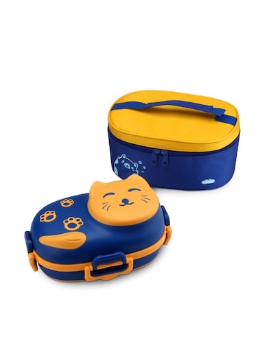 diD Cute Kitty Lunch Box for Kids ,Insulated Dishwasher Safe Easy Clean Leak Proof Stainless Steel, Free BPA