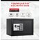 Electronic Digital Security Safe Box with Keypad, LED Light &amp; Backup Keys - 200x310x200mm, Black

