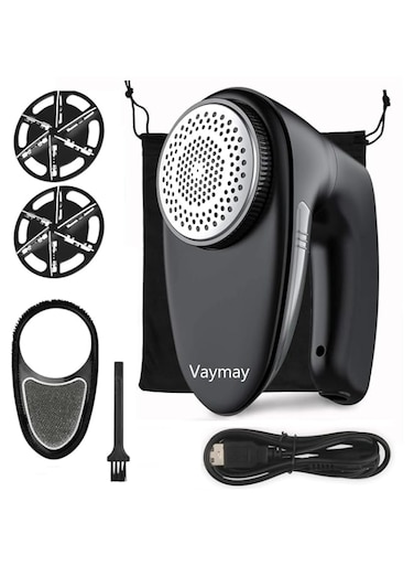 VAYMAY Fabric Shaver, Lint Remover For clothes Rechargeable Pet Hair Remover, Effectively and Quickly Remove Fuzz for Clothes, Sweater, Couch, Sofa, Blanket, Curtain, Wool, Cashmere (A)