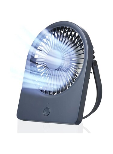 0TO1 Portable Desk Fan, USB Rechargeable Battery Desktop Fan, Small Personal Fan, Strong Wind Ultra Quiet, Foldable 3 Speeds Adjustable, USB-C Corded Powered Personal Fan for Home, Office, Desktop