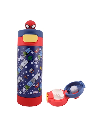 Giggles BrainGiggles Stainless Steel Water Bottle for Boys &acirc;&euro;&ldquo; 430 ml Water bottle for Kids - School waterbottle for boys with cartoon design - Kids Flask for Hot and Cold Water