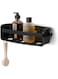 Umbra Flex Adhesive Shower Caddy Rustproof Shower Shelf for Shampoo, Conditioner, Shower Gel, Soap, Loofah Sponge, Razor, No Drilling, Rustproof, Black