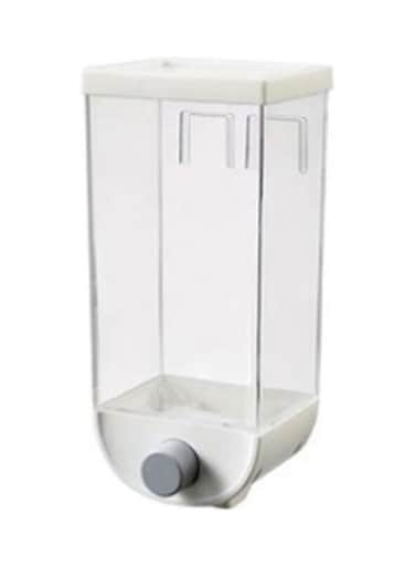 Wall-mounted Grain Storage Sealed With Dispenser Box white 26*10*12cm