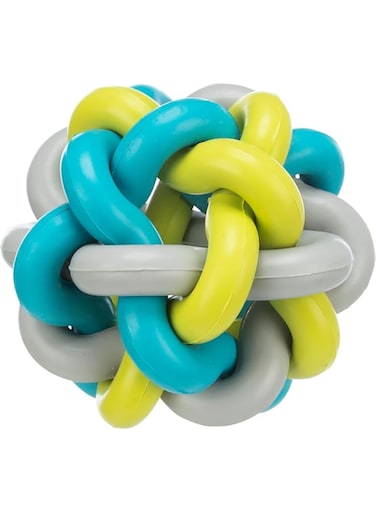 Trixie Colourful Knotted Rubber Ball Dog Toy - 7CM