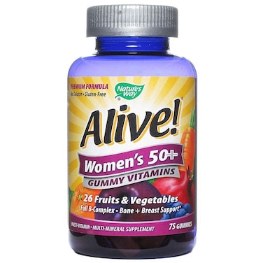 Nature'S Way Alive Women's 50+ Gummy Vitamins Great Fruit Flavors Gummies, 60 Tablets