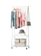 Multi-Function Triangle Coat Rack With Wheels White