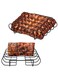 Rib Racks Non-Stick Coated Steel Roasting Barbecue Meat Roasting Grilling Stand Holds 4 Rib Rack For Gas Grill