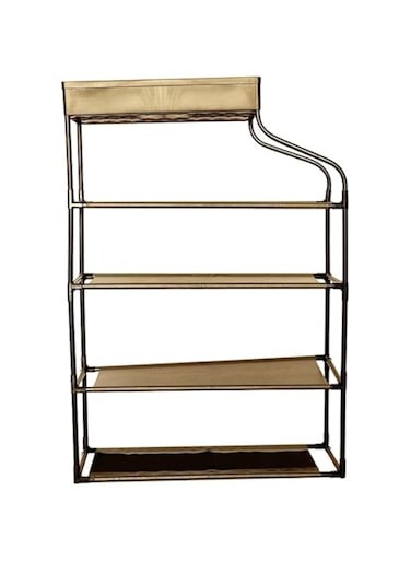 Rahalife Storage Shoe Rack With Stainless Steel Frame  Multi-Functional Shoe Storage Organiser Rack,Shoe Tower Shelf for Living Room,Entryway,Hallway and Cloakroom-Black &amp; White Color