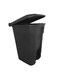 Garbage Trash Can with Centre Pedal, High Density Polyethylene (HDPE) Heavy-Duty Plastic Bins (BLACK, 45 LITERS)