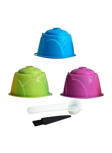 Capsule Set For Dolce Gusto Series Coffee Machine Blue/Green/Pink 15.8x3.9x5.7cm
