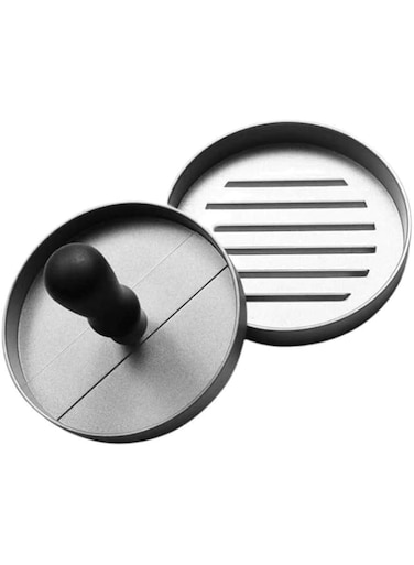 UBOYLI Aluminum Hamburger Press Maker Coated Grill Mold Tray for Kitchen &amp; Grill Gadget Tool (aluminum)
