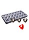 21 Well Diamond Heart Plastic Chocolate Mold Ice Cube Mould Multicolour