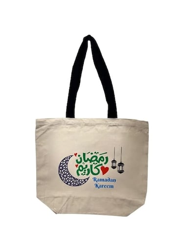 Cotton Jute Tote Shopping Bag   Eco-friendly Reusable Grocery Bags Printed D1 Ramadan Kareem