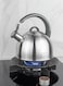 Cuisine Art KAHL Stainless Steel Whistling Tea Kettle 3.0L, Silver, Capsule Bottom, Grey Nylon Soft Touch Handle, Satin Finish, Multi-Layer Base, Suitable for use on all stove tops