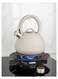 Cuisine Art JURA Stainless Steel Whistling Tea Kettle 3.0L, Beige, 201 Stainless Steel, Nylon Handle, Soft Touch Coating, Fast Boiling, 18/0 Single Bottom, Suitable for use on all stove tops
