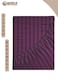 Purple Striped Microfiber Fitted Bedsheet with Deep Pocket for a Snug Fit, Breathable, Machine Washable for Optimal Protection, Available in King, Queen and Single Sizes, Without Pillow Cover