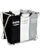 Laundry Basket, 128L Foldable Laundry Basket with Stainless Steel Frame, Portable Clothes Basket Storage, Dirty Clothes Basket Storage, Laundry Hamper Bag Washing Bin Clothes Bag, 65.5 * 35 * 56 cm