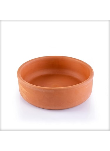 Luksyol Clay Pan For Cooking, Mexican Indian Korean Dishes, Handmade Cookware, pot oven, Oven Pan, Stove Top Pot, Unglazed Pots, Terracotta, Small (8.66 X 2.75 Inchs ), 3303