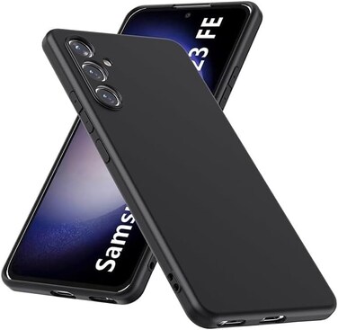 Case Compatible with Samsung Galaxy S23 FE Case Soft TPU Ultra-Slim Stylish Camera Protection Phone Case [Drop Protection, Non-slip] Protective Cover for Samsung Galaxy S23 FE - Matte Black
