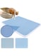 Cat Litter Mat Cat Litter Trapping Mat, Litter Box Mat, Honeycomb Double Layer Design, Super Soft EVA material, Urine And Water Proof Material, Scatter Control, Easy Clean Washable (Blue, 60x45cm)