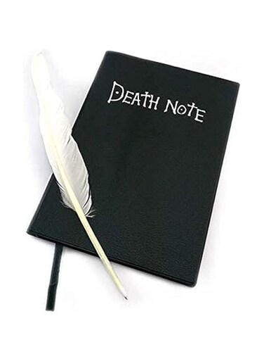 Wjzb0028 Soft Rubber Death Note Yagami Light Cosplay Notebook And Quill-Pen (21 X 15Cm)