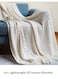 1-Piece Lightweight All Season Blanket Sofa Blanket Summer Blanket Acrylic Fiber Off-White 180x127 cm