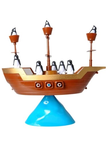 ORFOFE kids educational toys interactive toys for kids Penguin pirate boat balancing game Safe and odorless toys kidcraft playset kids playset Competition Game Desktop Pirate Boat Penguin