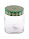 AKDC Square Glass Storage Jar With Colourfulid - Durable And Stylish M496