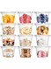 Qinsihwn 50 Pack 8 OZ Disposable Plastic Cups with Lids,Clear Dessert Cups Plastic Containers with Lids for Drink,Yogurt,Parfaits,Soups,Snacks,Salad,Fruit