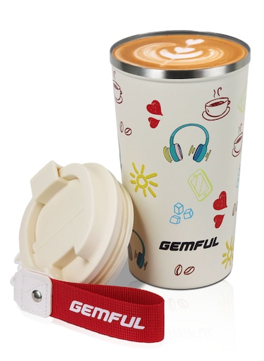 Stainless Steel Vacuum Insulated Tumbler Coffee Travel Mug Spill Proof with Lid Thermos Cup for Keep Hot Ice Coffee Tea and Beer