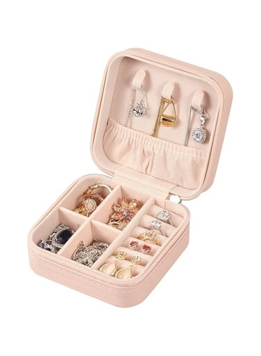 Mini Jewelry Travel Case,Small Travel Jewelry Organizer, Portable Jewelry Box Travel Mini Storage Organizer Portable Display Storage Box