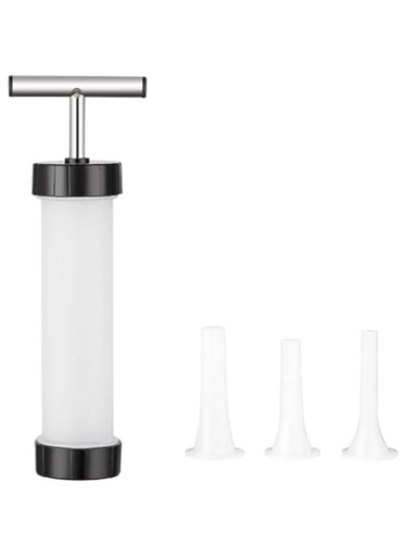 1pcs Meat Stuffer, with 3 Sausage Filling Tubes Good Sealing Performance Stainless Steel Sausage Stuffer, Manual sausage machine Sausage enema tool for filling sausage with sausage casings