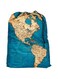 Kikkerland Travel Laundry Bag - World Map, 41cm x 56cm