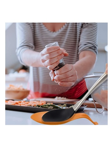 Silicone Spoon Rest Cooking Utensil Heat Resistant Spatula Holder Rest for Kitchen Counter Stove Top